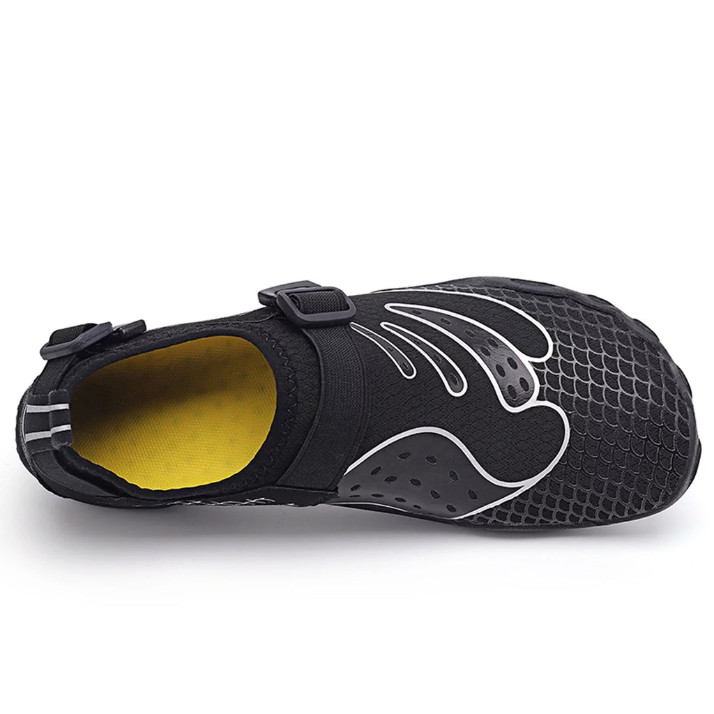 JHLZHSize Outdoor Couple Men Waterproof Mountaineering Casual Sizeport Sizehoes Buckle Sizetrap Beach Running Breathable Sizeoft Bottom Sizehoes Black