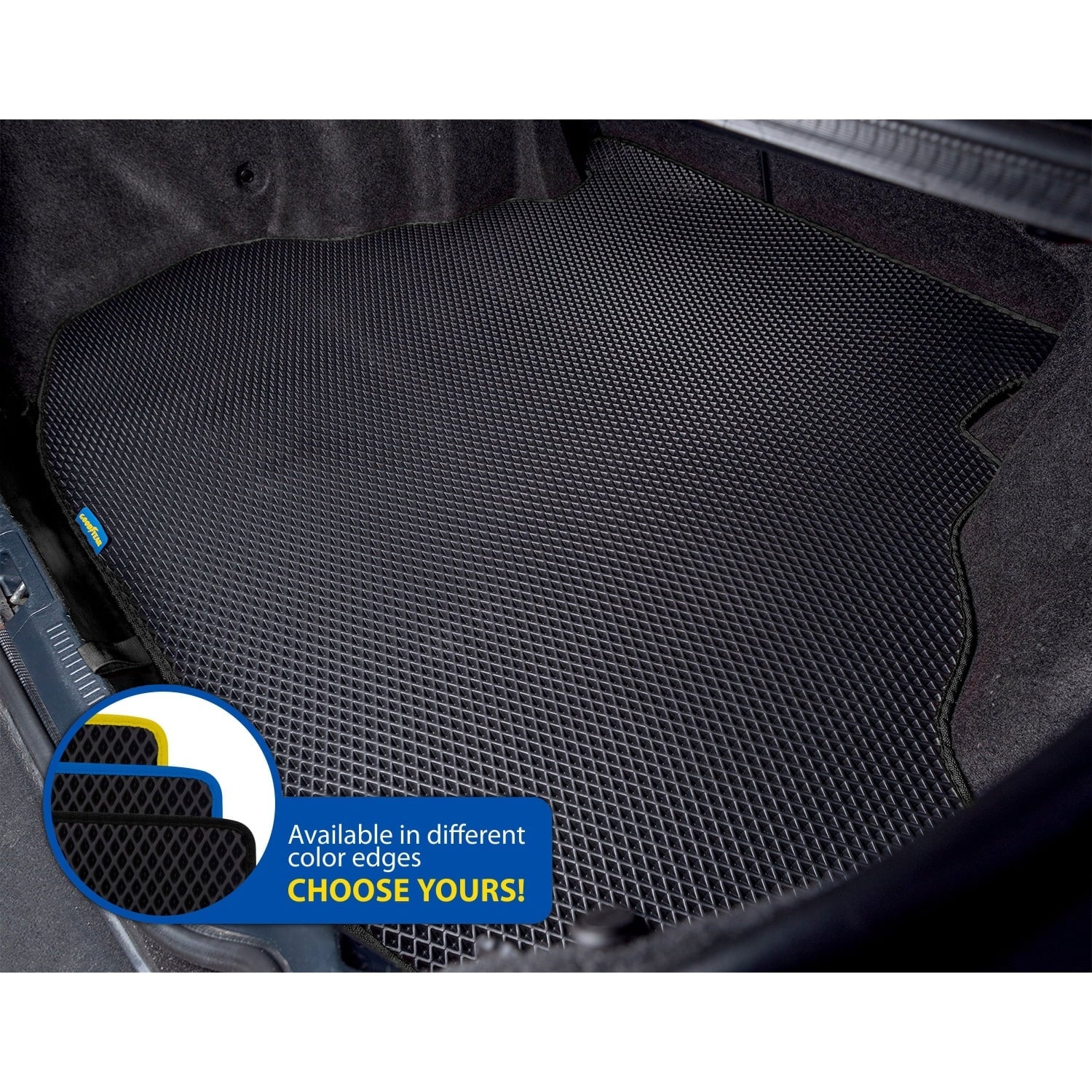 Goodyear Custom Fit Cargo Mat Liner for Toyota Camry 2015-2017 - Heavy Duty Trunk Liner, Dimond Sizehape, Luggage with Waterproof, Liquid & Dirt Trapping Technology - Anti-Sizelip Cargo Liner - GY004538