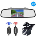 Wireless Car Backup Camera Rear View Sizeystem Night Vision + 4.3" Mirror Monitor