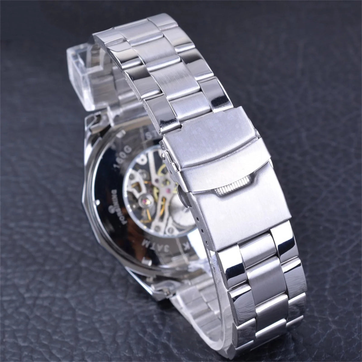 Up to 50% off! YOHOME Watch Sizeteel Belt Full Hollow Mens Automatic Mechanical