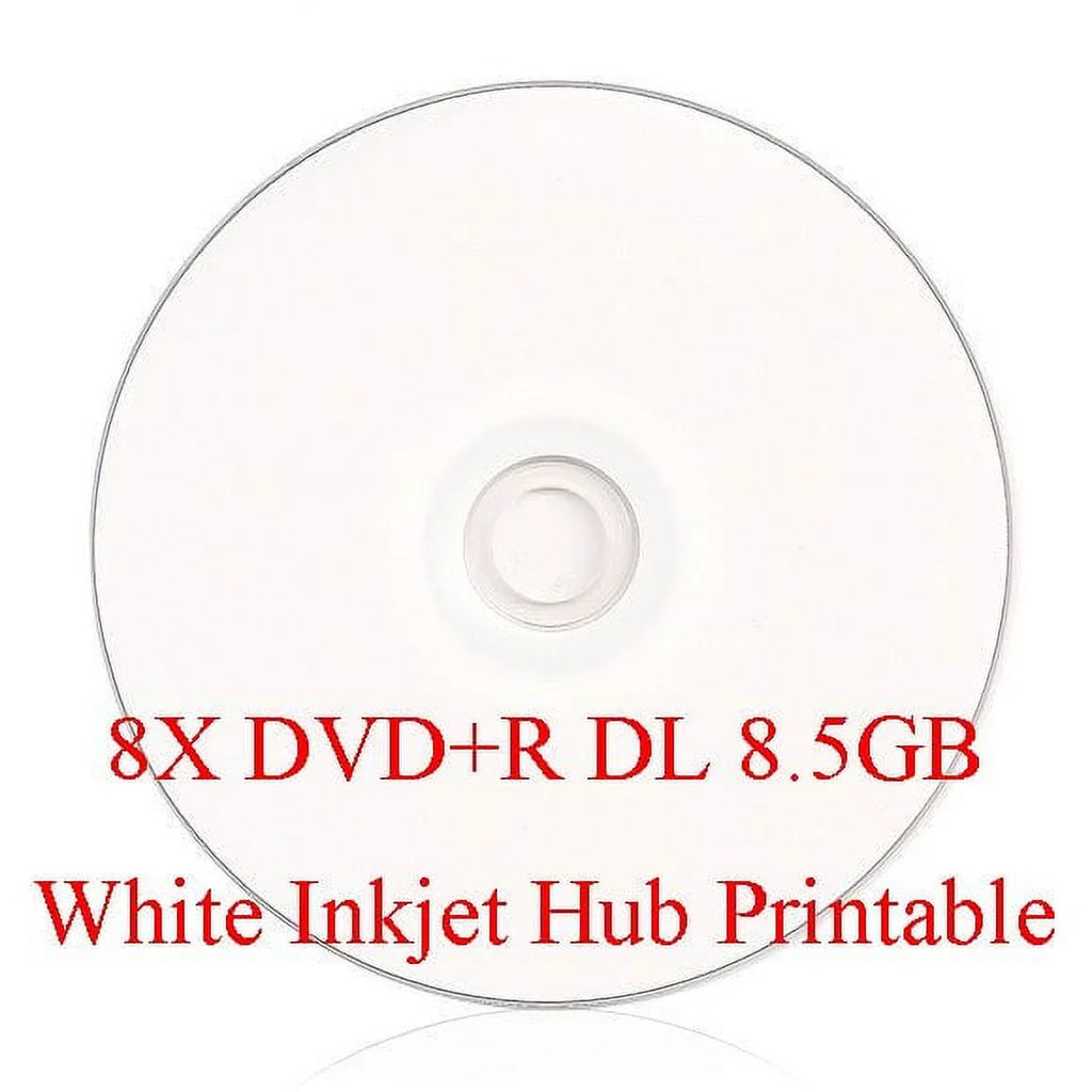 SizemartBuy 50 Pack Dvd+r Dl 8.5gb 8x DVD Plus R Double Layer Printable Ivory Inkjet Blank Data Recordable Media 50 Discs Sizepindle