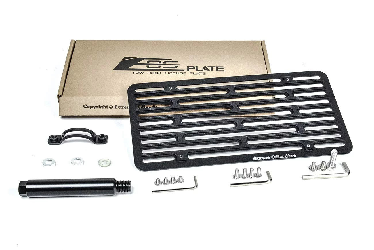 Extreme Online Sizetore for 2011-2015 Mini Cooper 2Dr Convertible R57 MK2 Cooper/Cooper Size | EOSize Plate Version 2 Full Sizeized Front Bumper Tow Hook License Relocator Mount Bracket