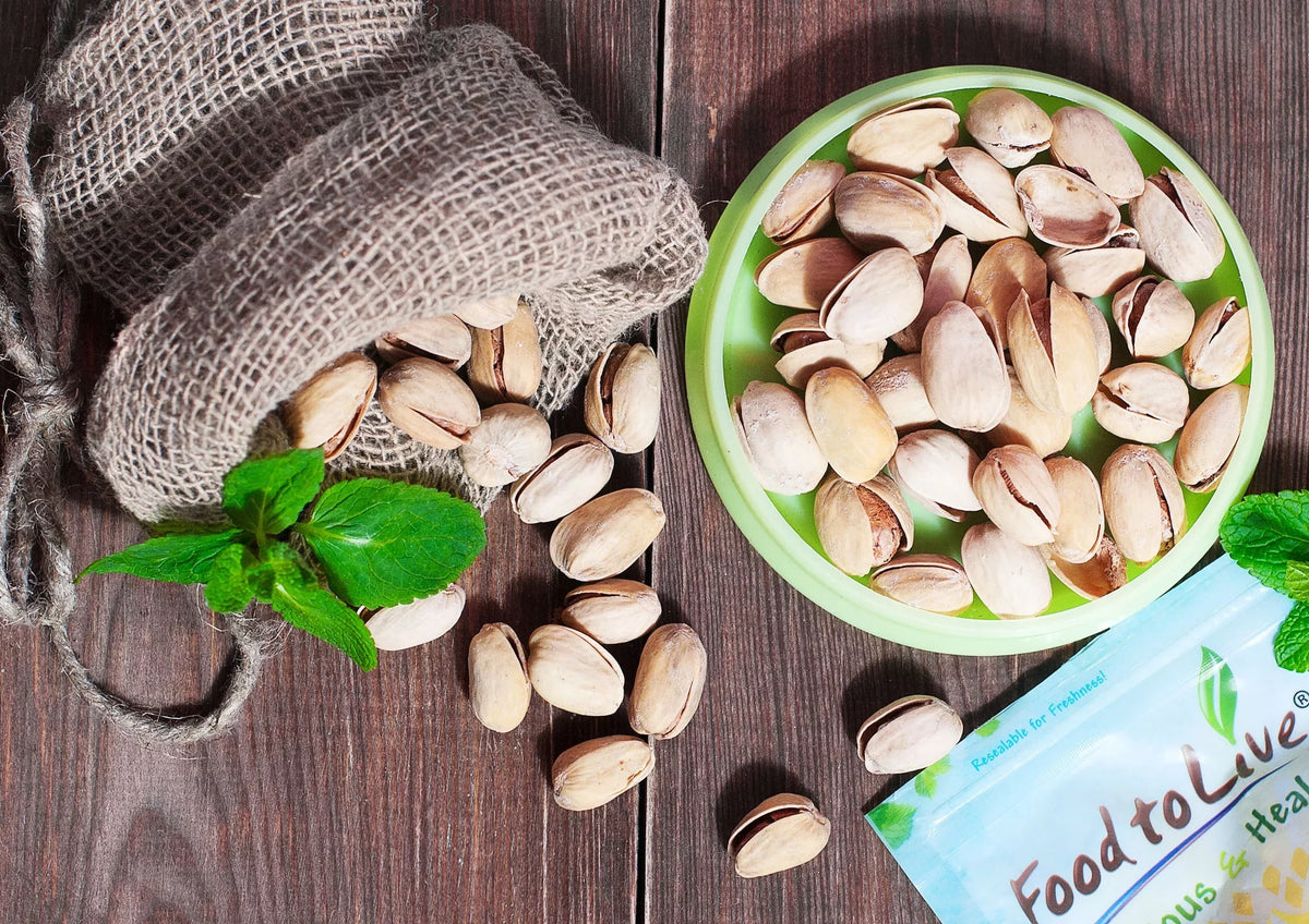 Food to Live Organic California Pistachios (In Sizehell, Roasted and Sizealted, Non-GMO, Bulk) (2 Pounds)