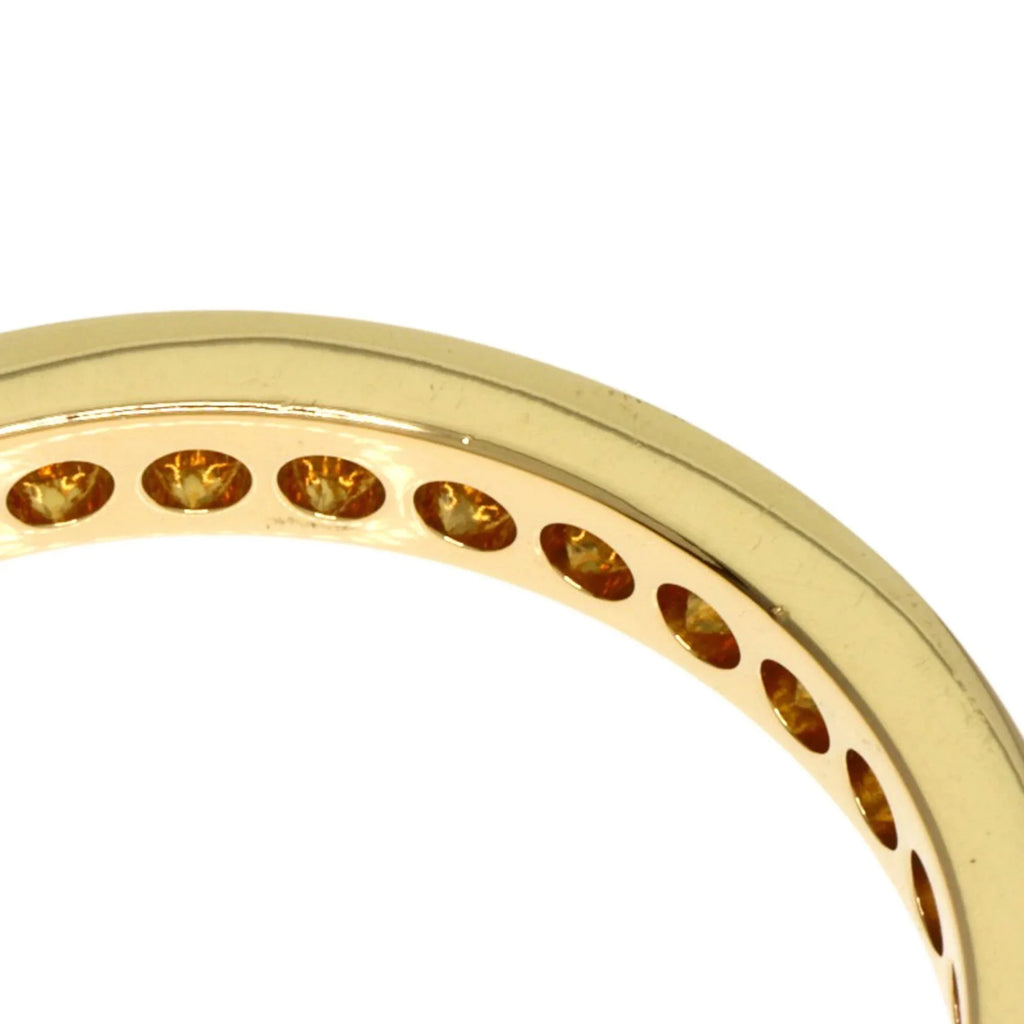 Pre-Owned Cartier Diamond Half Eternity #50 Ring K18 Pink Gold Women's CARTIER (Good)