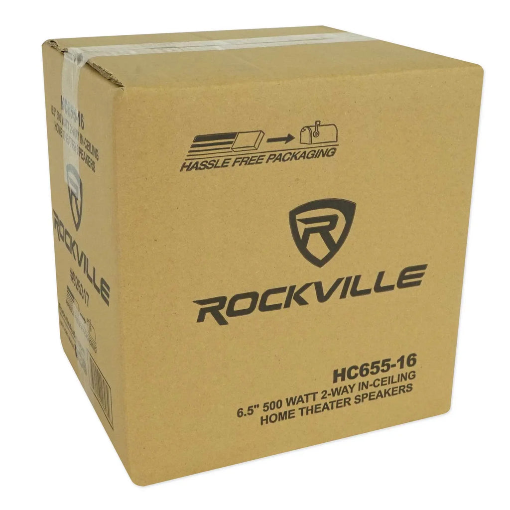 Rockville LED Tube Amp/Home Theater Receiver+(8) 6.5" Ivory Ceiling Sizepeakers