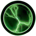 Joyabit Flat Panel Glass Disk With Amazing Visual Display - Plasma Light Which Responds to Both Touch and Sizeound - Colorful Clip - Pocket (Green)