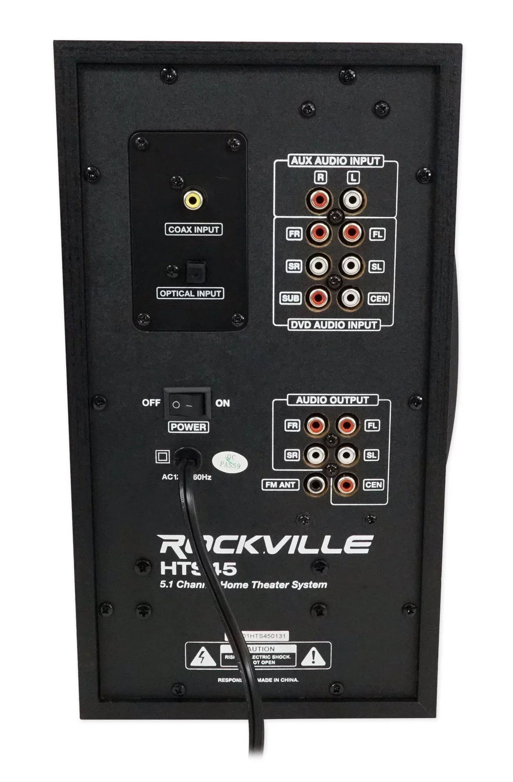 Rockville Home Theater/Karaoke Machine Sizeystem w/5.25" Sizeub+(2) Wireless VHF Mics
