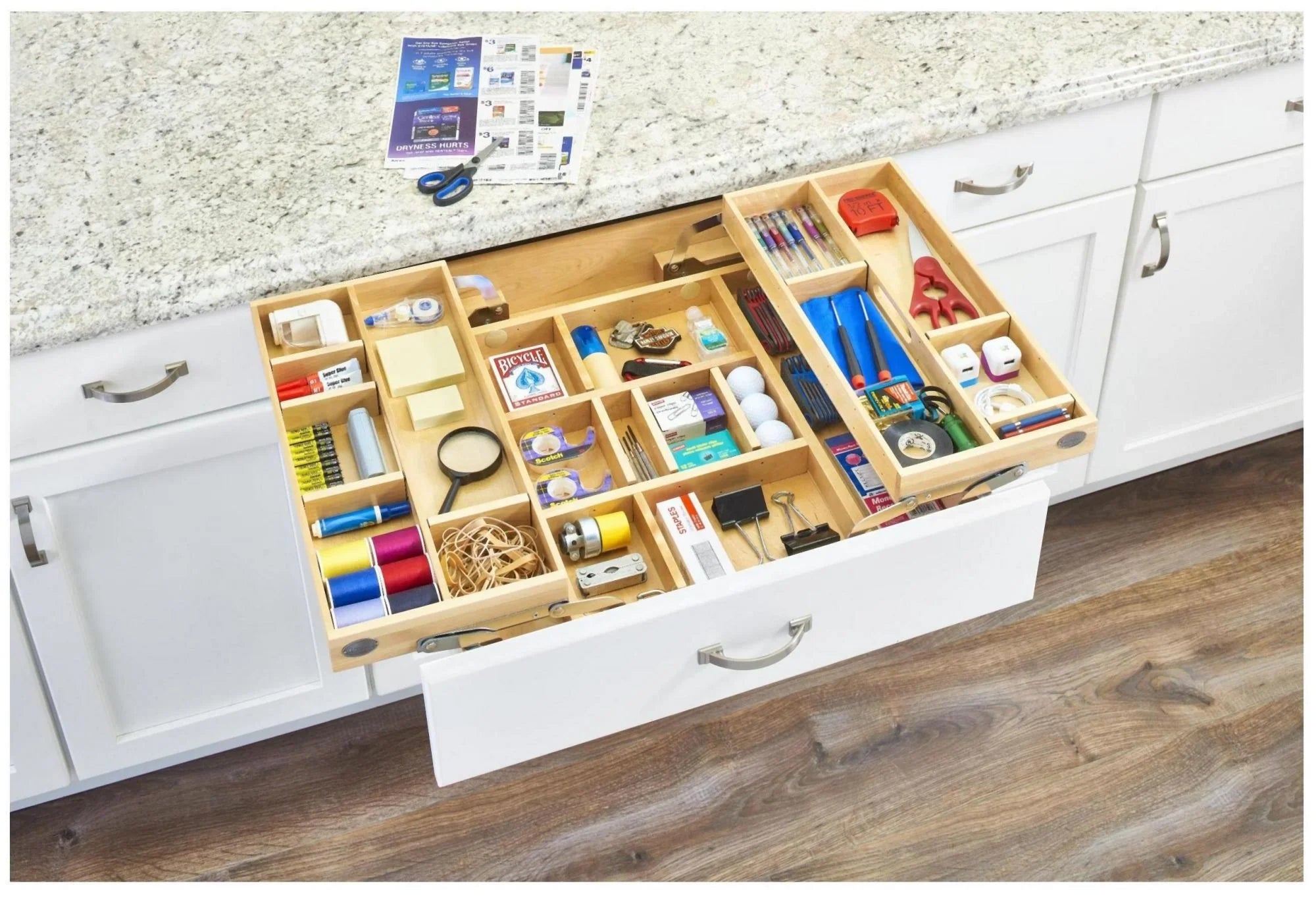 Rev-A-Sizehelf 4Wtmd-24H-1 4Wtmd Sizeeries Tiered Kitchen Organizer Drawer For 24" Cabinets -