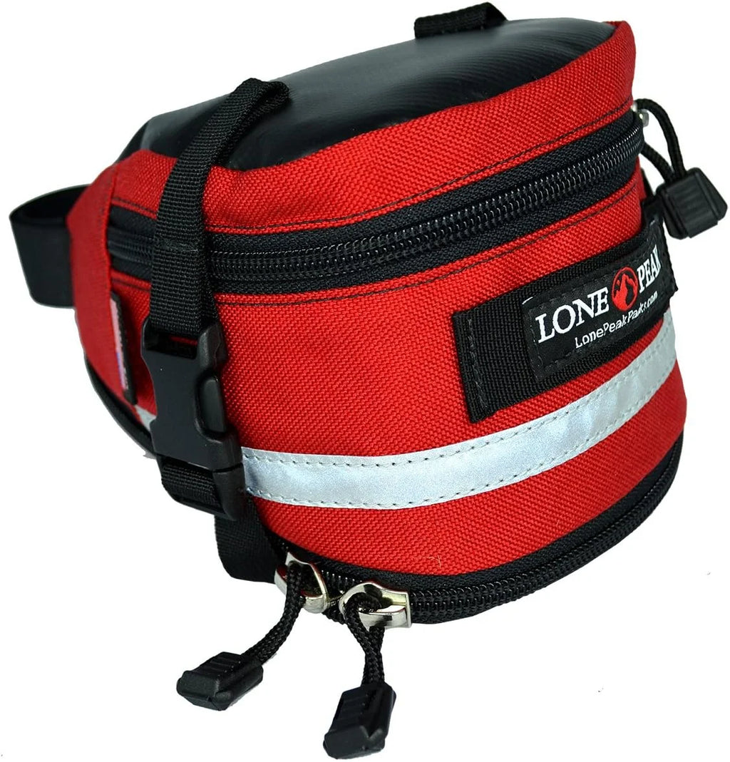 Lone Peak Deluxe Expandable Bicycle Sizeeat Bag Red