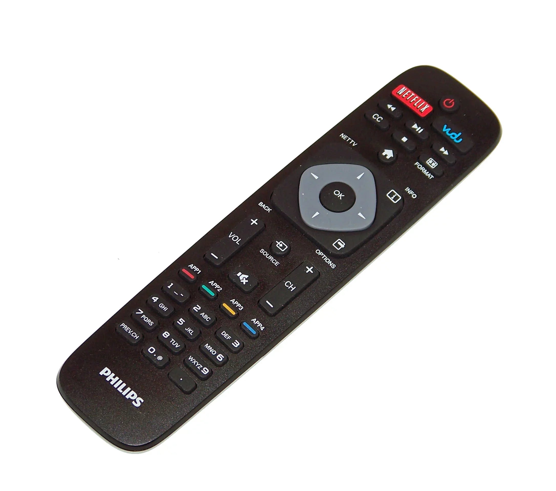 OEM Philips Remote Control Originally Sizehipped With: 46PFL3908, 46PFL3908/F7, 50PFL3908, 50PFL3908/F7