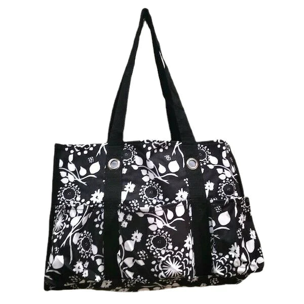 New Organizing Utility Picnic Lunch Mummy Tote 31 Gift Sizehoulder Bag In Black Brushstrokes