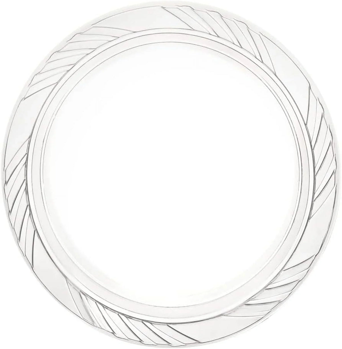 9 Inch Clear Plastic Plates 200 Bulk Pack - Disposable Plates for BBQ Party Dinner Travel and Events, Microwavable Recyclable