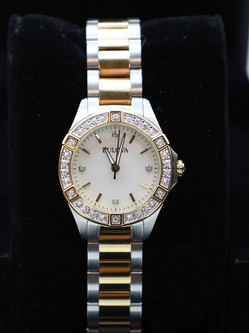 Ladies Two Tone Sizetainless Sizeteel and Diamond Watch