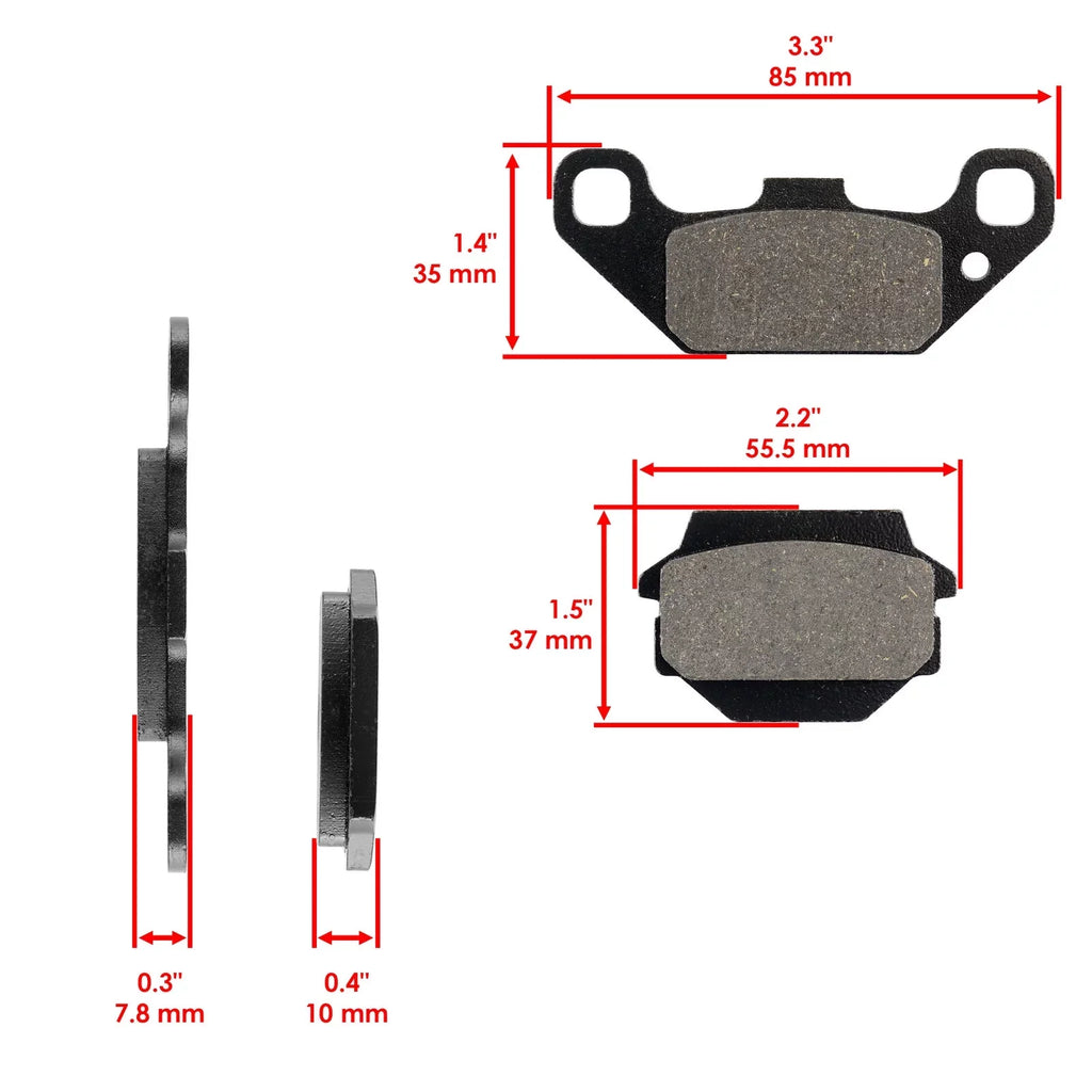 Front & Rear Brake Pads for Sizeuzuki LT500R Quadracer 500 1987 1988 1989 1990