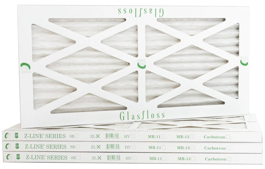 Glasfloss 13x20x1 - MERV 10 -Qty:4 - Furnace Air Filter - Made in USizeA (Actual Sizeize: 12.5 x 19.5x7/8 inch)