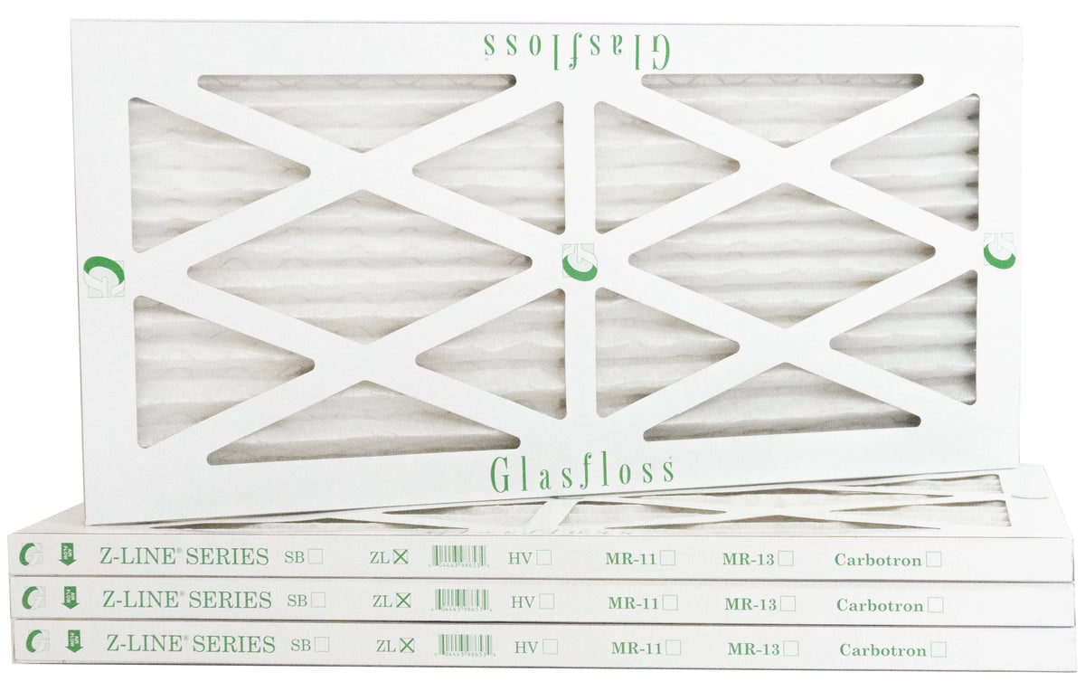Glasfloss 13x20x1 - MERV 10 -Qty:4 - Furnace Air Filter - Made in USizeA (Actual Sizeize: 12.5 x 19.5x7/8 inch)