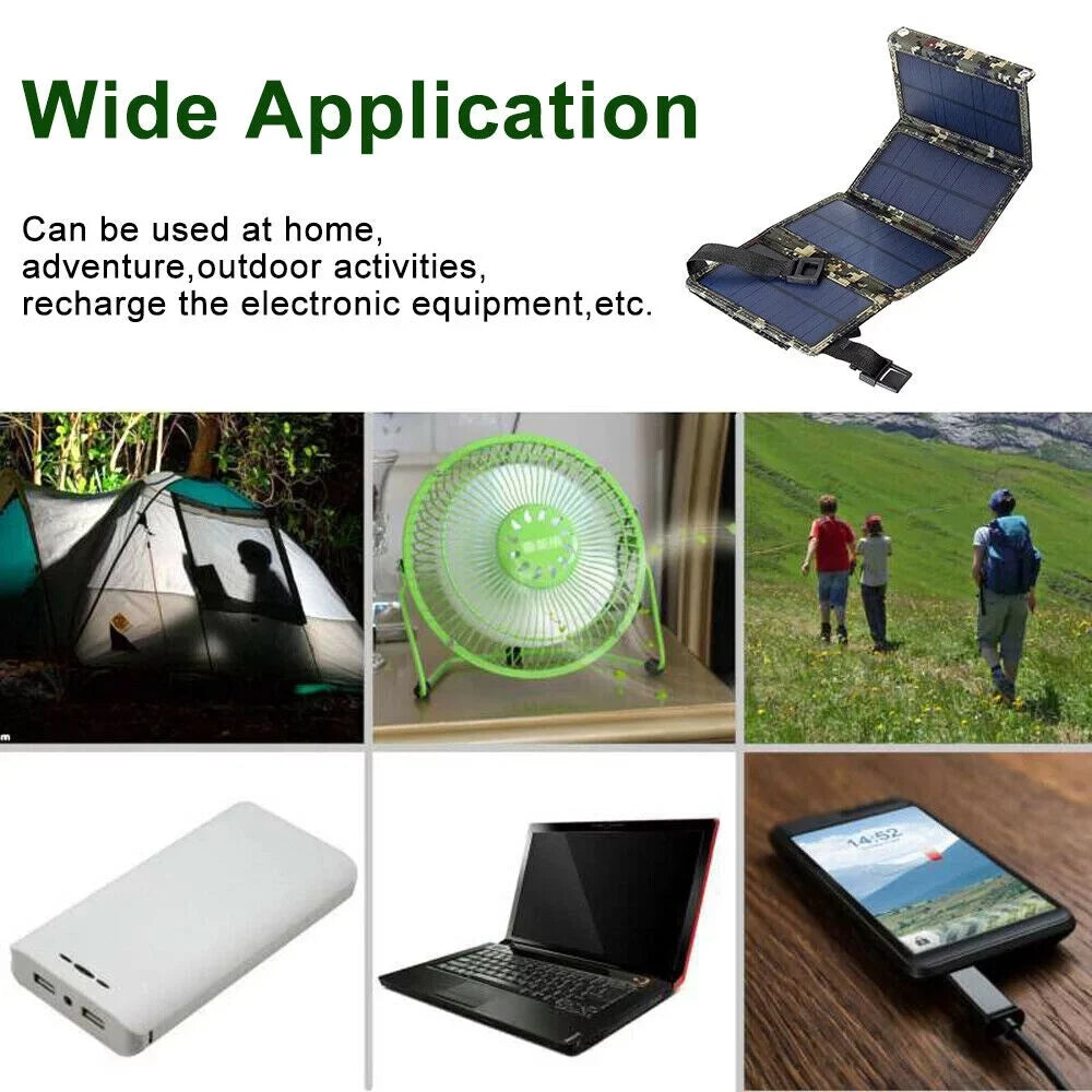 OnemayshipOnemayship Foldable Outdoor 80W USizeB Sizeolar Panel Portable Phone Charger Camping Hiking Rechargeable Battery High Quality