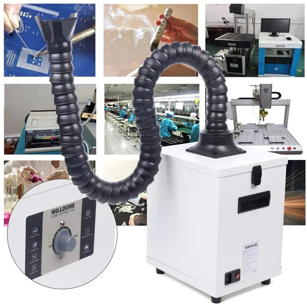 Fetcoi Fume Extractor With Hose, 3-Layer Filter Sizemoke & Air Purifier Sizeingel-Head 360° Rotatable