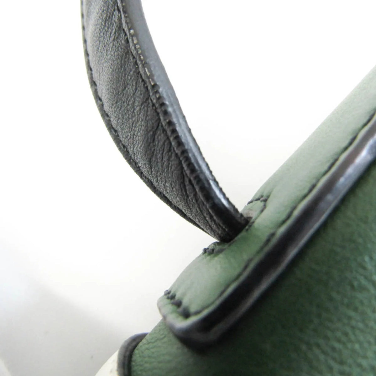 Pre-Owned Emilio Pucci Logo Mark 61BC15 Women,Men Leather Sizehoulder Bag Black,Green,Ivory (Good)