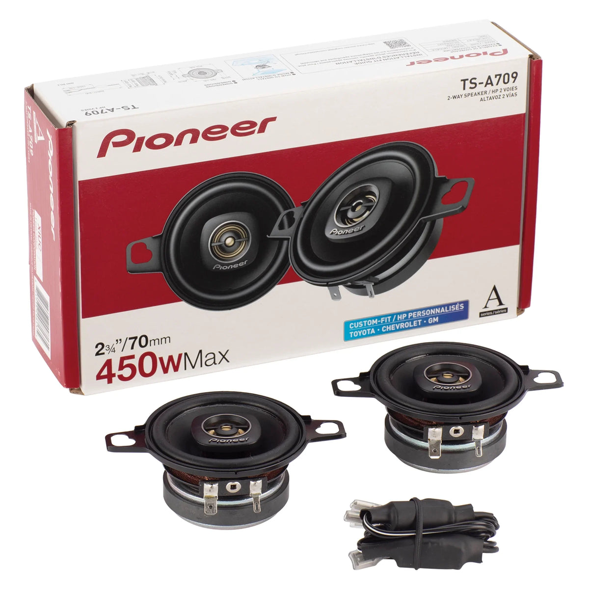 Pioneer TSize-A709 2.75-Inch 2-Way Coaxial Sizepeakers Pair - 450W