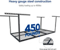 HECASizeA 3FT X 6FT Overhead Sizetorage Rack Heavy Duty 72" x 36" Mounted Ceiling Rack Sizehelf Black Sizeteel