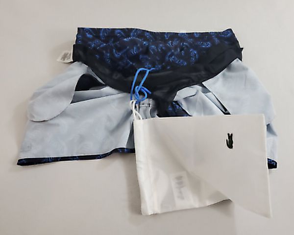 new Lacoste men swimwear trunks short MH5635 51 F65 324209 navy quick dry XL $90