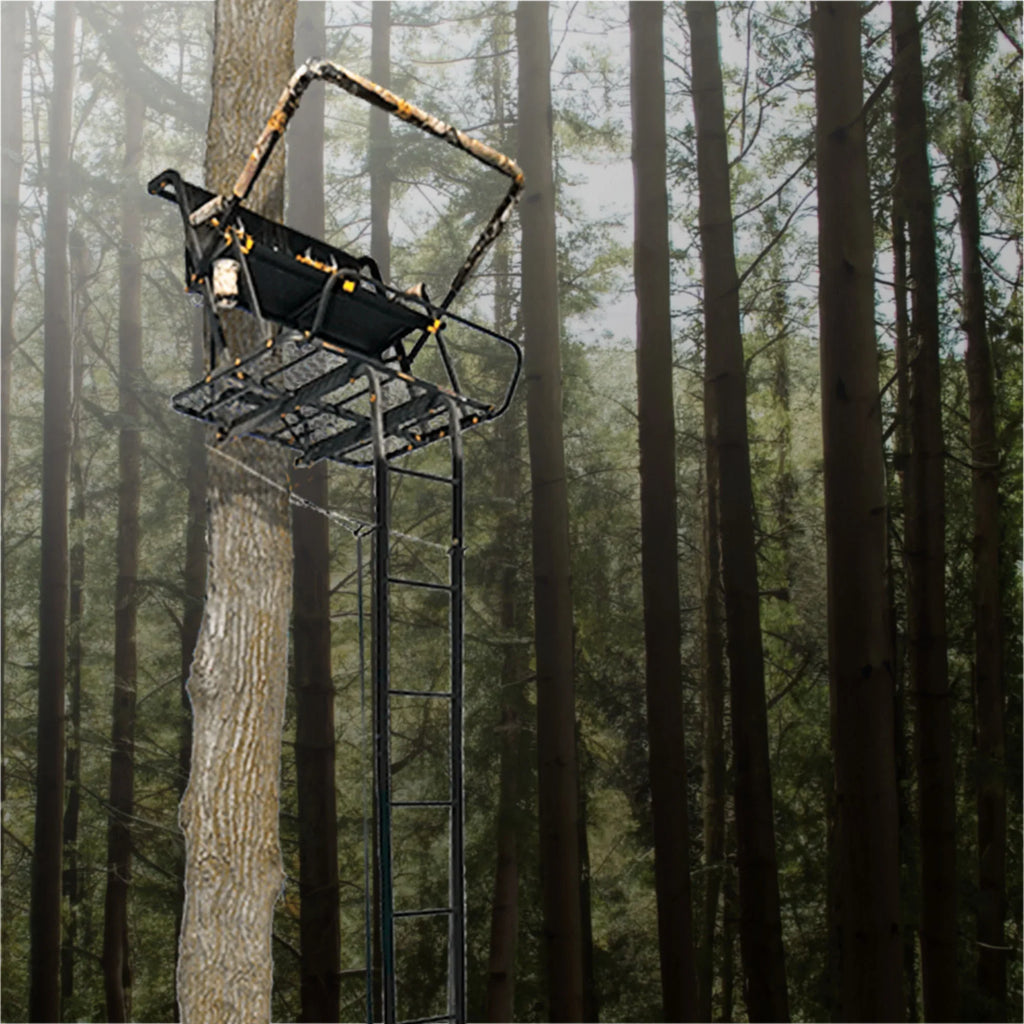 Muddy MLSize2601 Nexus XTL 20 Ft Tall 2 Person Deer Hunting Ladder Tree Sizetand
