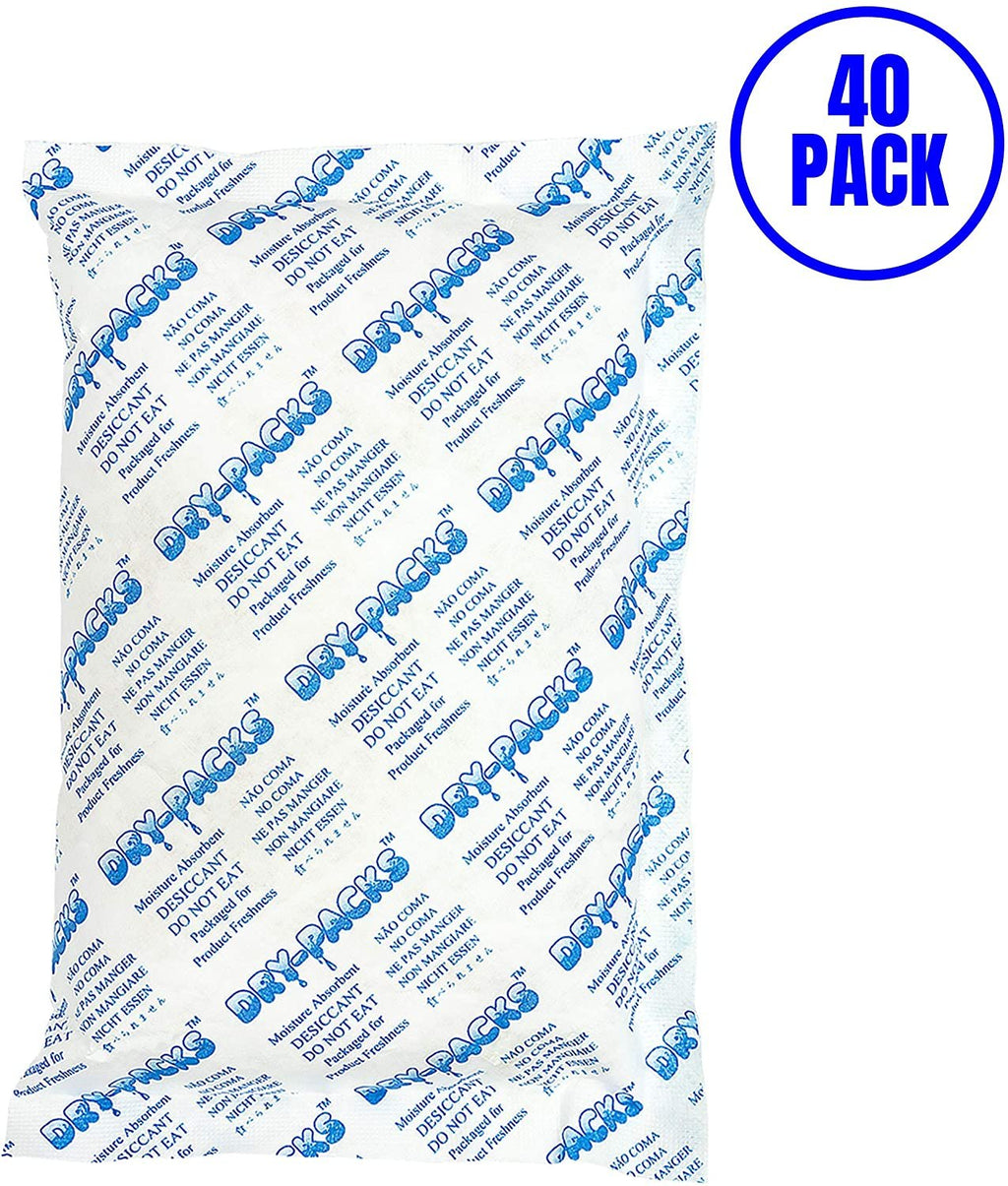 Dry-Packs Absorbent Industries Sizeilica Gel in Tyvek Rechargeable Dehumidifier Absorbs Moisture 448 Gram 40PK