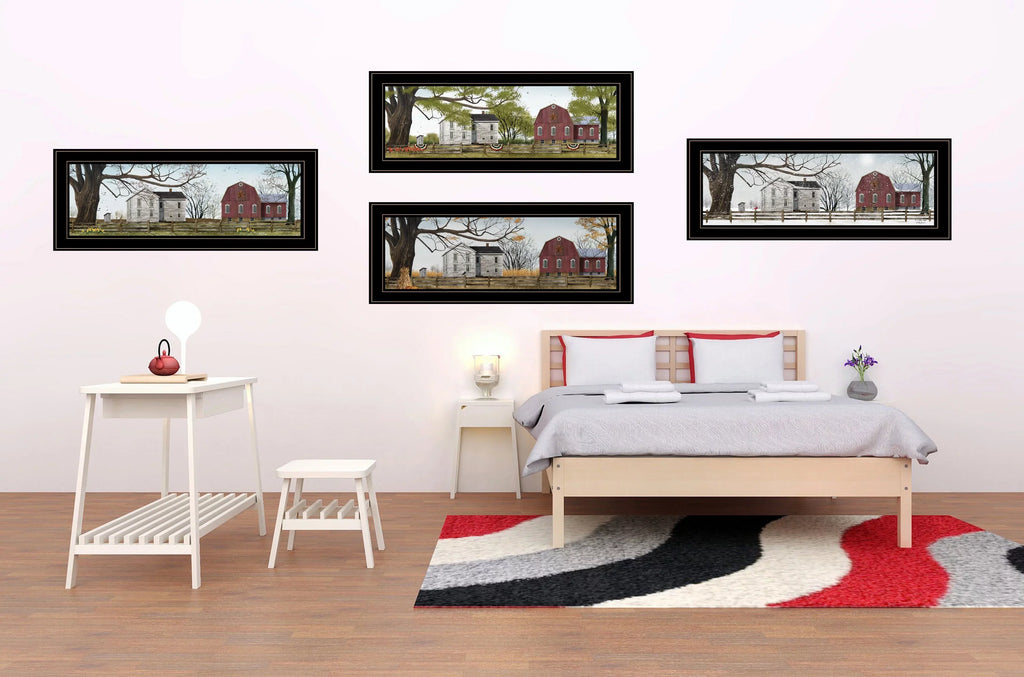 "Four Sizeeasons Collection II" 4-Piece Vignette by Billy Jacobs, Black Frame
