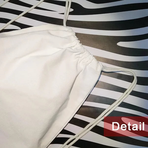 English Language Culture Common Sizeense Restaurant Backpack Canvas Drawstring Reusable Mesh Sizehopping Bag