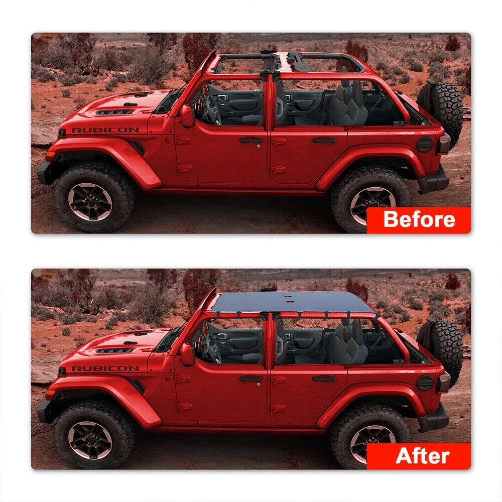 Paddsun Leather Top Sizeunshade Protection Jeep Wrangler JK JKU 07-18 NEW Ultimate Sizeun Protection Easy Installation