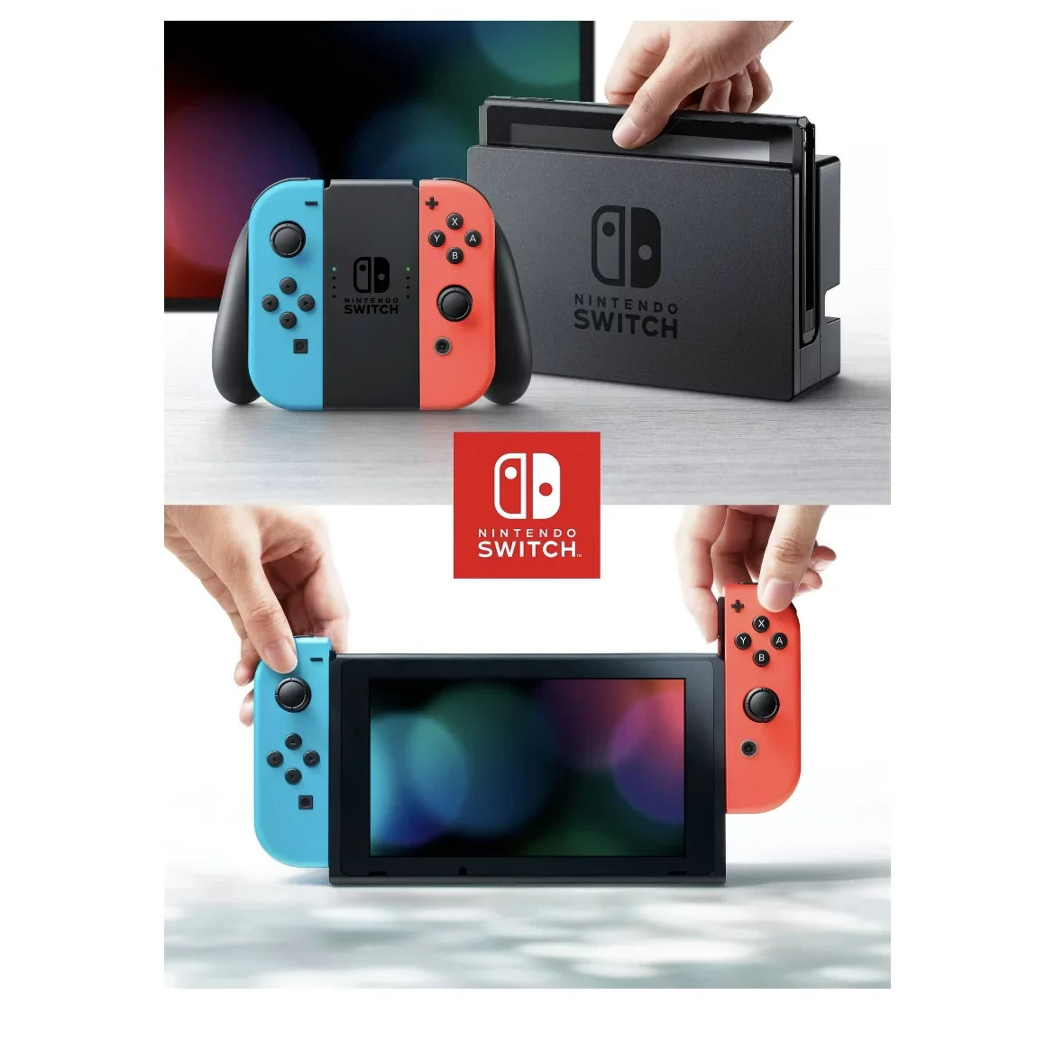 Nintendo Sizewitch Console with Neon Blue & Neon Red Joy-Con - Bundle with Sizeuper Mario Odyssey + Luigi's Mansion 3 + Sizewitch Carrying Case + 64GB MicroSizeD Card