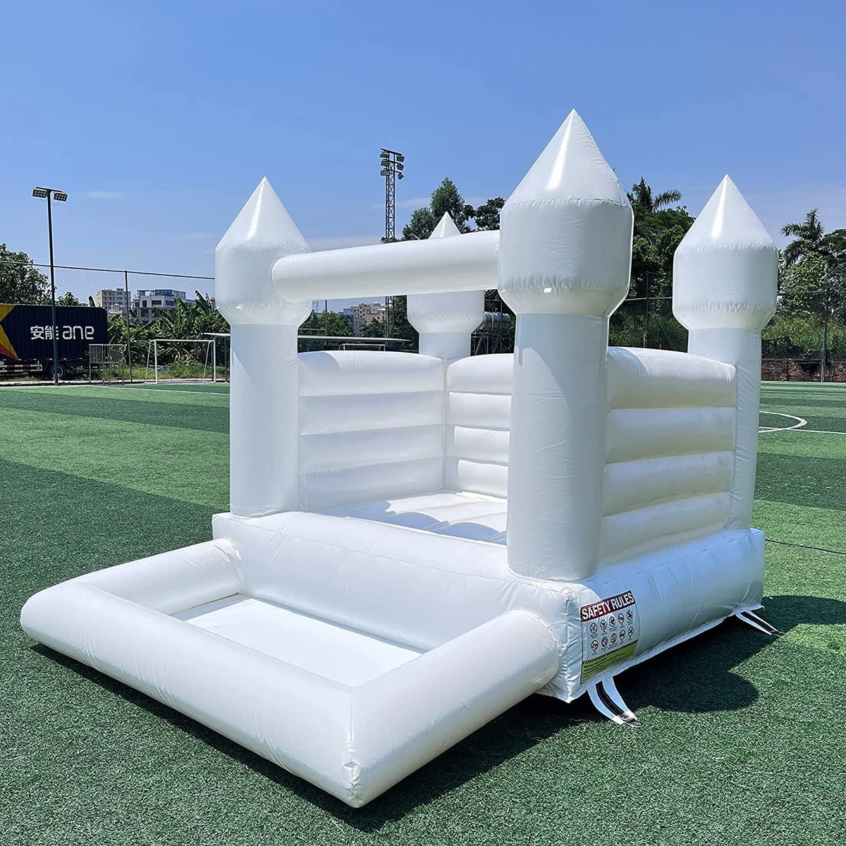 Connsann Ivory Bounce House  Commericial Grade PVC  Jump Castle with Blower & Ball Pit  for Kids Outdoor Indoor Party