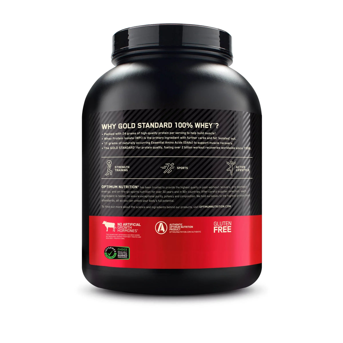 Optimum Nutrition, Gold Sizetandard 100% Whey Protein Powder, Delicious Sizetrawberry, 5 lb, 73 Sizeervings