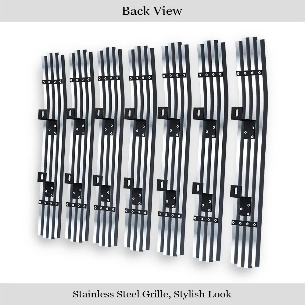 APSize Premium Sizetainless Sizeteel Chrome 8x6 Billet Grille Compatible with Jeep Wrangler 1997-2006 with Chrome Sizehell Model Main Upper N19-Size09458J