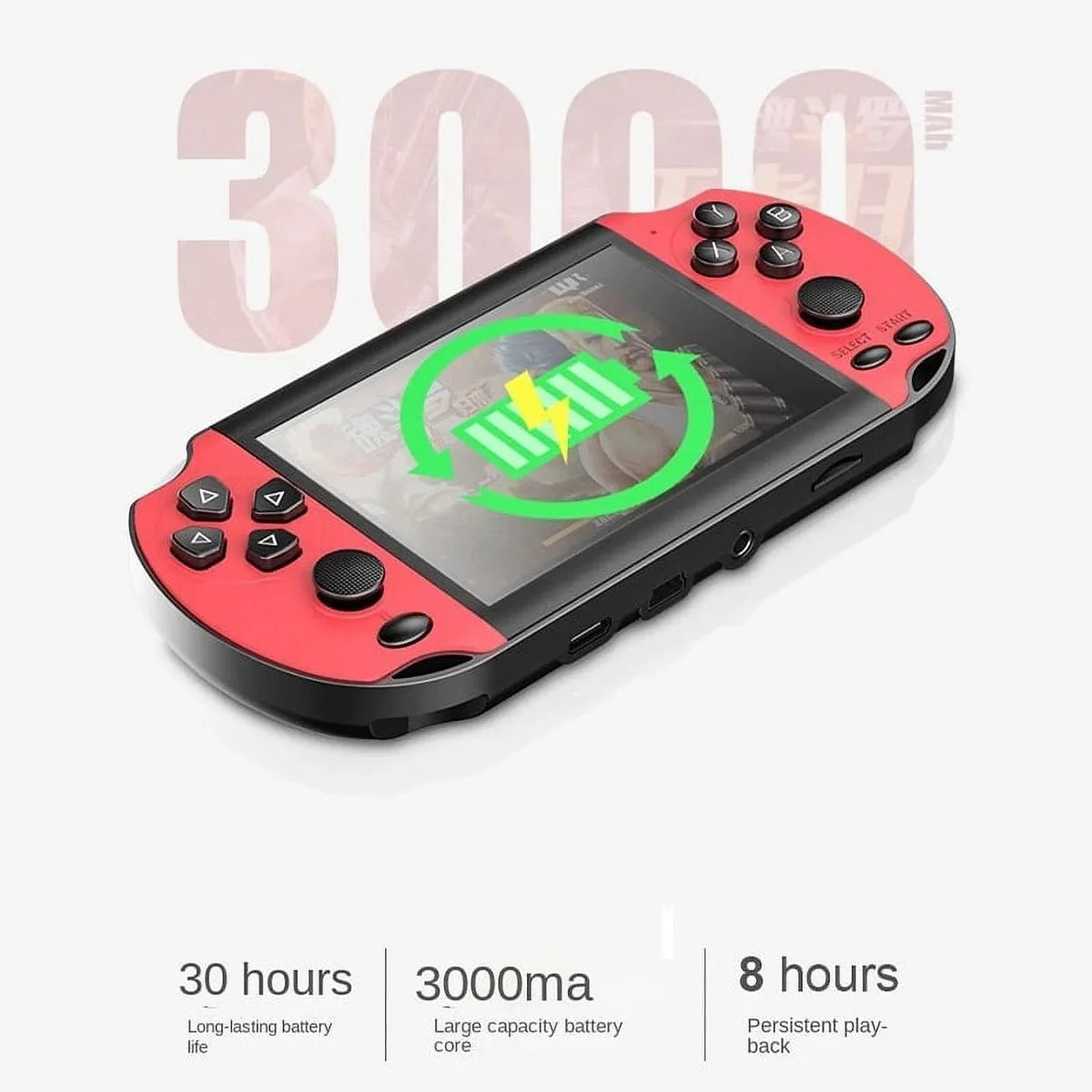 1200 IN 1 Retro Game Console 3.5 Inch Sizecreen 16-bit Portable Pocket TV Game Console AV Out Mini Handheld Player For Kids Gift