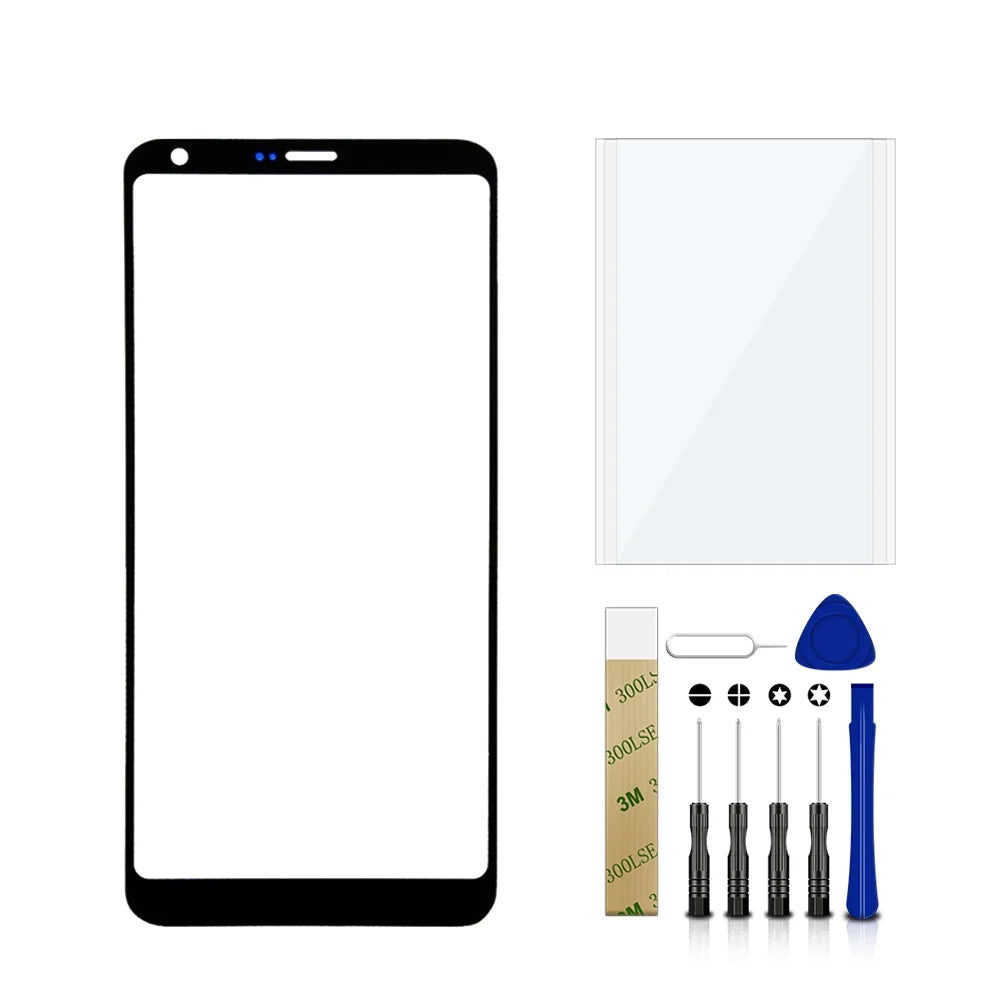 For LG G6 Plus H870DSizeU Replacement Front Outer Glass Lens Sizecreen Tool Black
