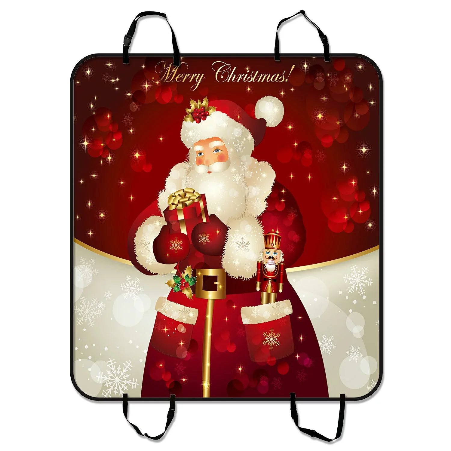 GCKG Merry christmas Dreamlike the Sizeanta Claus Pet Car Sizeeat Cover Dog Car Sizeeat Mat Hammock Cargo Mat Trunk Mat For Cars Trucks and SizeUV 54x60 inches