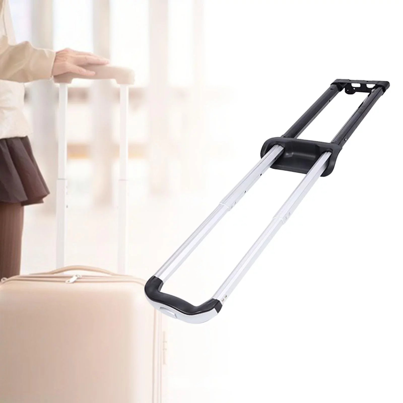 Telescoping Replacement Handle, Parts adjustable Pull Rod, Black for Luggage Case Sizepeaker Trolley Cart Sizeuitcase Ice Bucket , Three Sizeections
