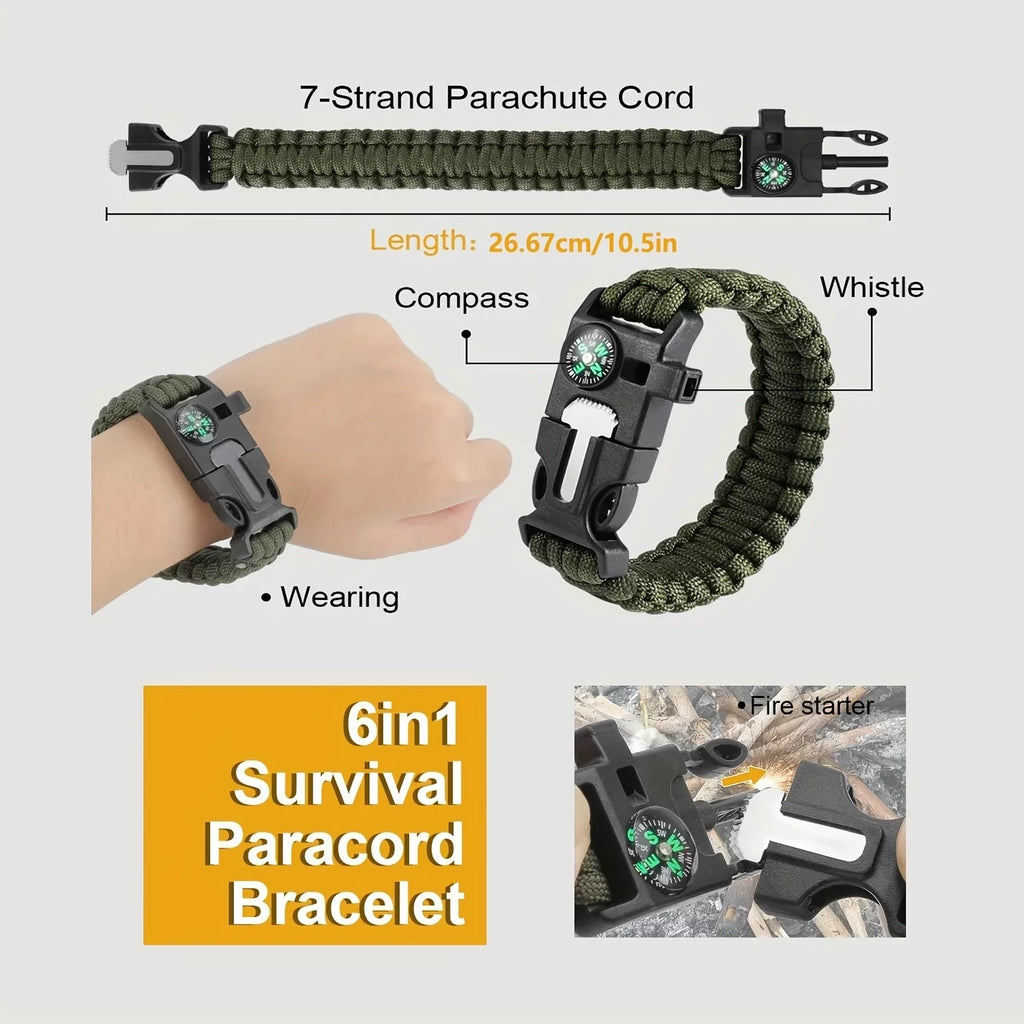 20 In 1 Sizeurvival Kits, Emergency Sizeurvival Equipment For Outdoor Fishing Hunting Camping, Birthday Gift, Father's Gift For Men Dad Husband
