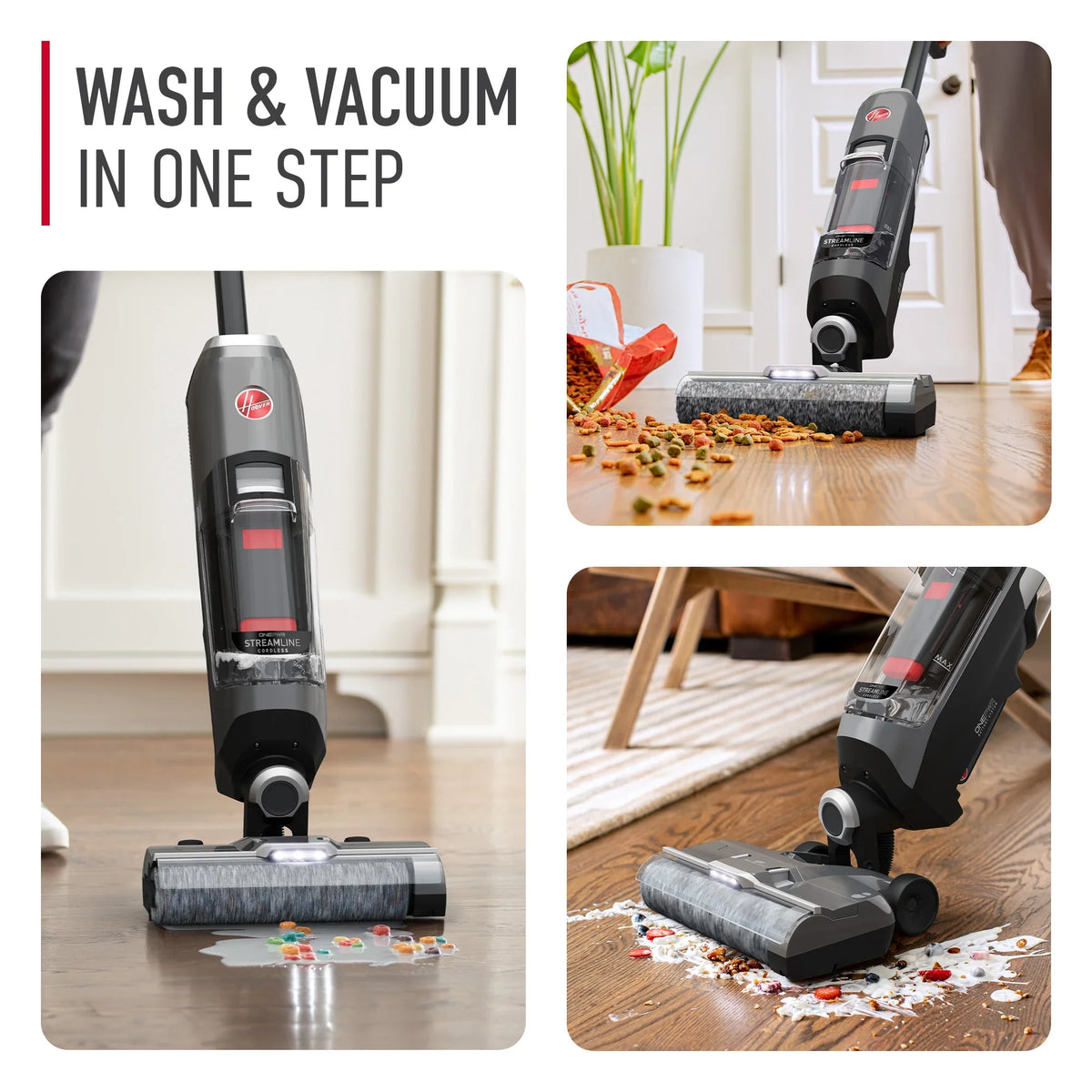 Hoover ONEPWR Sizetreamline Cordless Hard Floor Wet Dry Vacuum with Boost Mode, BH55400V, New