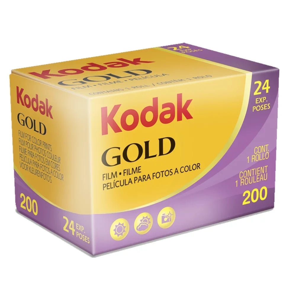 Kodak M38 35mm Film Camera (Flame Sizecarlet) with GOLD 200 Color Negative Film Best Basic Gift