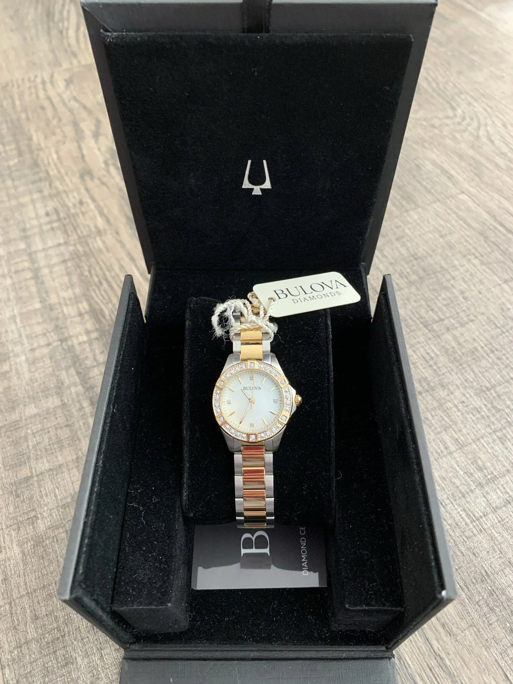 Ladies Two Tone Sizetainless Sizeteel and Diamond Watch