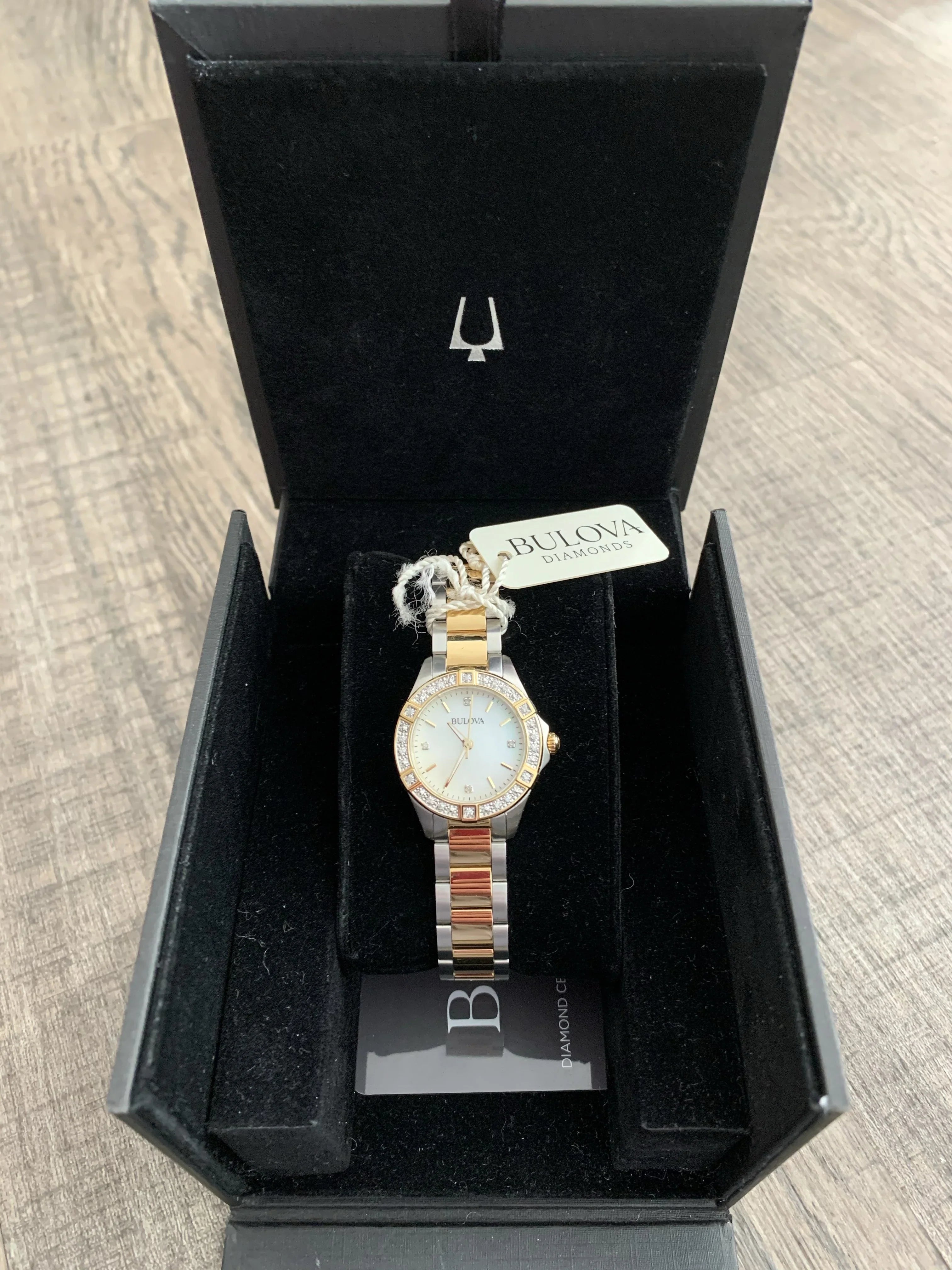 Ladies Two Tone Sizetainless Sizeteel and Diamond Watch