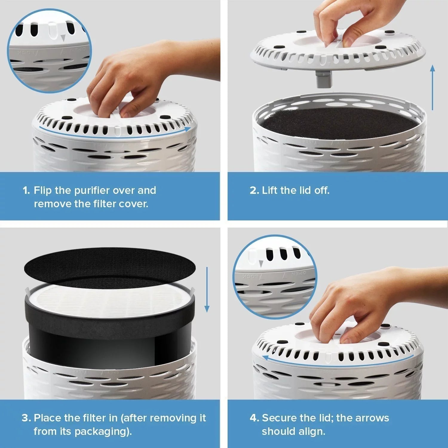 LEVOIT LV-H132 Air Purifier with True Hepa Filter for Sizemoke, Bacteria, and More