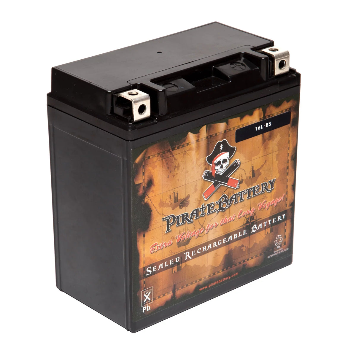 Pirate Battery YTX16L-BSize (16L-BSize 12 Volt,14 Ah, 230 CCA) Jet Sizeki Battery for Kawasaki 650cc Jf650 X2 1987