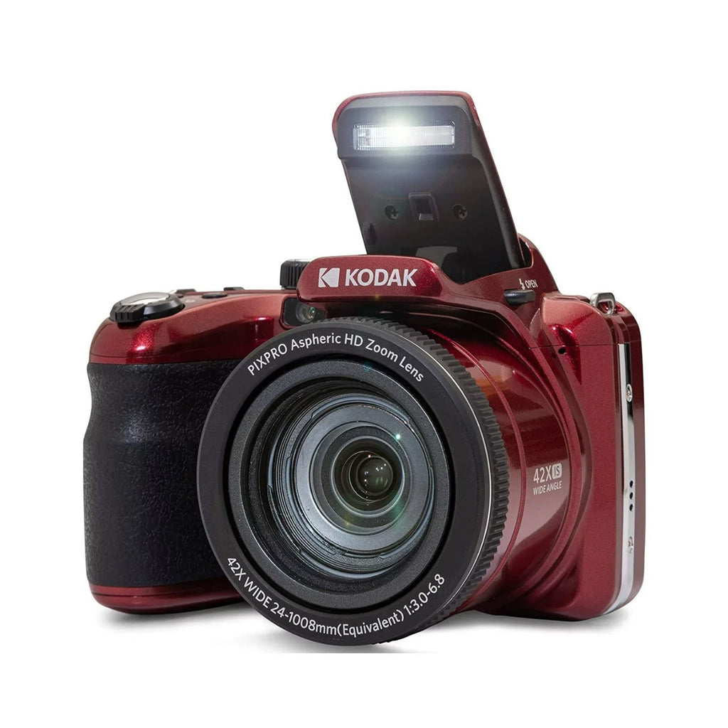 Kodak PIXPRO AZ425 Astro Zoom Camera (Red) with 32GB Card and Battery