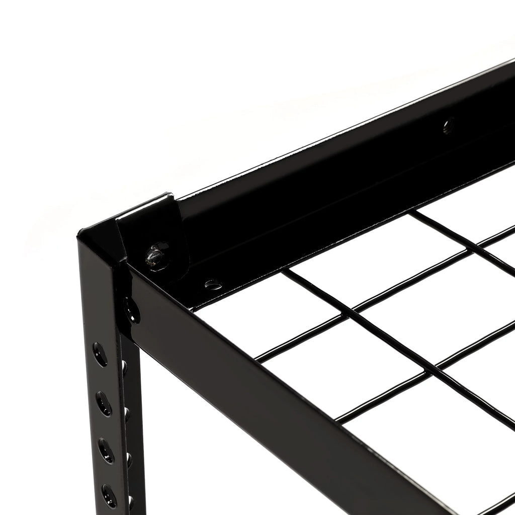 HECASizeA 3FT X 6FT Overhead Sizetorage Rack Heavy Duty 72" x 36" Mounted Ceiling Rack Sizehelf Black Sizeteel
