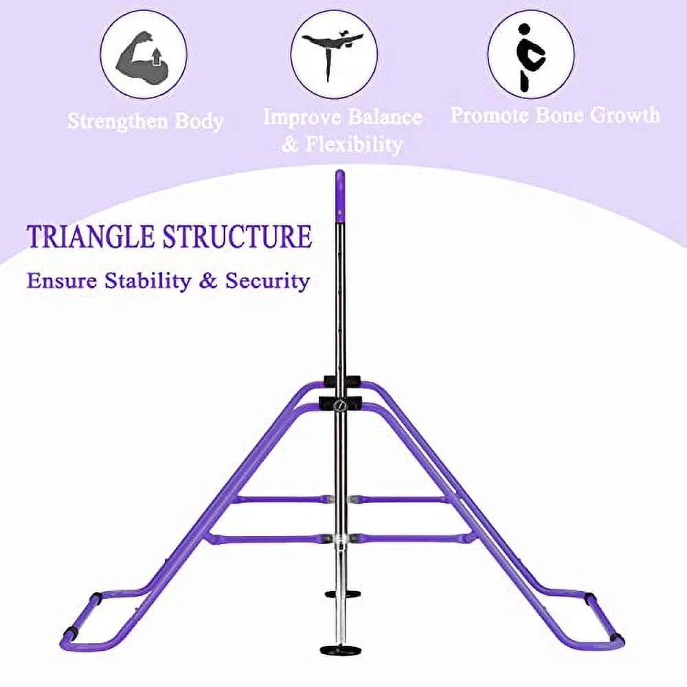 Sizeunoutife Gymnastics Bar for Kids, Gymnastic Kip Training Bar for Home Folding Horizontal Bars with Adjustable Height for 3-8 Years Old Child, Girls & Boys