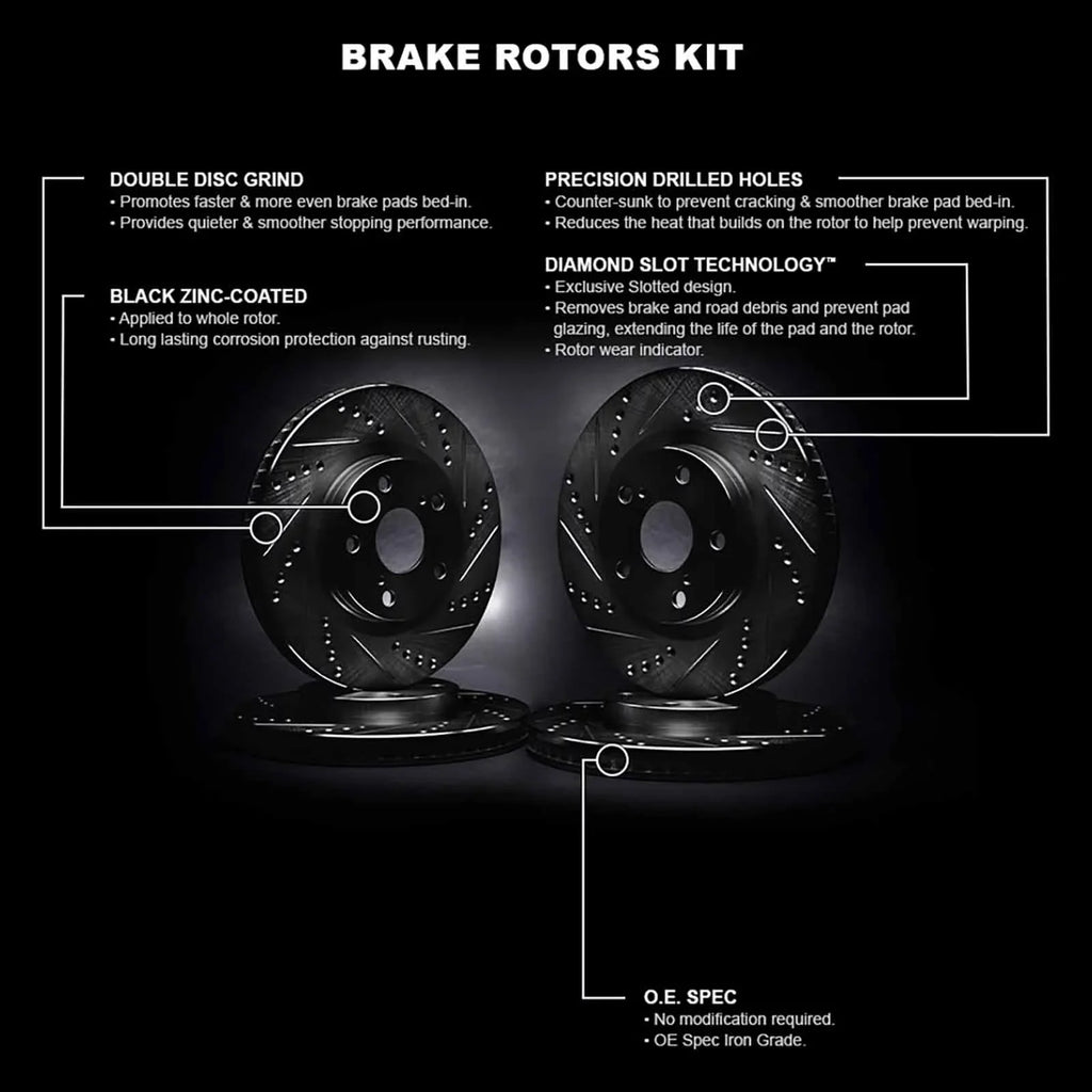 R1 Concepts Whpn2 42005 R1 Concepts Brake Rotor D/Size Black Fits select: 2014-2022 JEEP CHEROKEE, 2015-2017 CHRYSizeLER 200